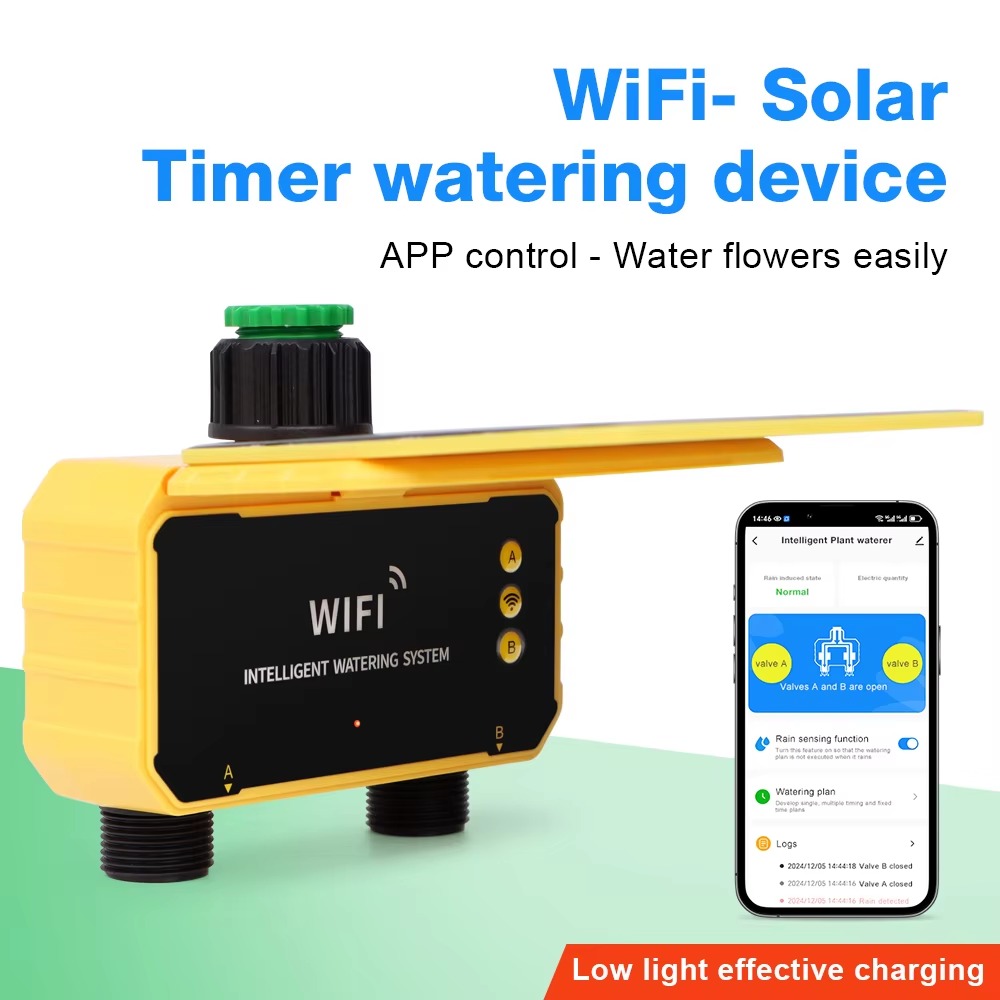 Smart Garden Valve - 1/2 Çıkışlı WIFI Güneş Enerjili Sulama