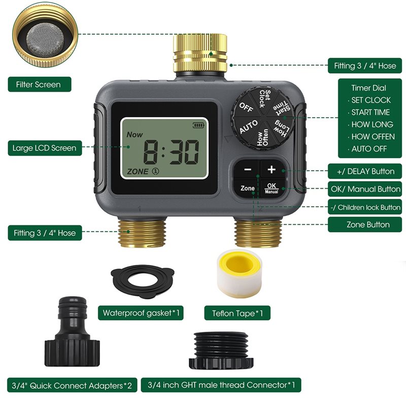AY14 - Çift Çıkışlı Otomatik S - Smart Garden Valve incelemesi ve fiyatı
