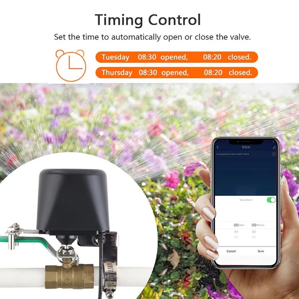 Tuya Zigbee veya Wifi Su Vanas - Smart Garden Valve incelemesi ve fiyatı