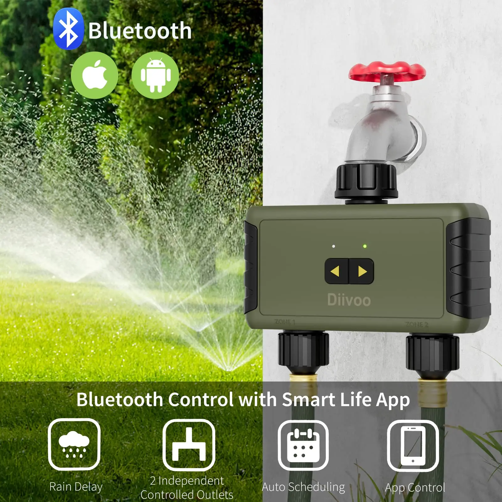 Diivoo Bluetooth Akıllı Su Zam - Smart Garden Valve incelemesi ve fiyatı